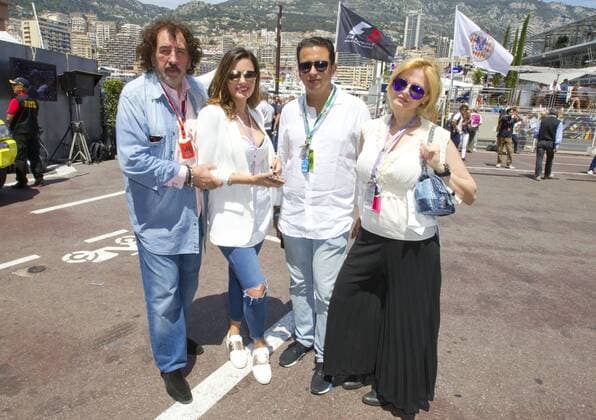Monaco, Monte Carlo - May 28, 2016: FIA Formula One World Championship WM Weltmeisterschaft with Monty Shadow and friend Audrey Tritto Monaco F1 Grand Prix