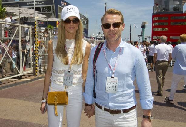 Monaco, Monte Carlo - May 28, 2016: FIA Formula One World Championship WM Weltmeisterschaft wit Singer Ronan Keating and Gilrfriend Storm Uechtritz Monaco F1 Grand Prix