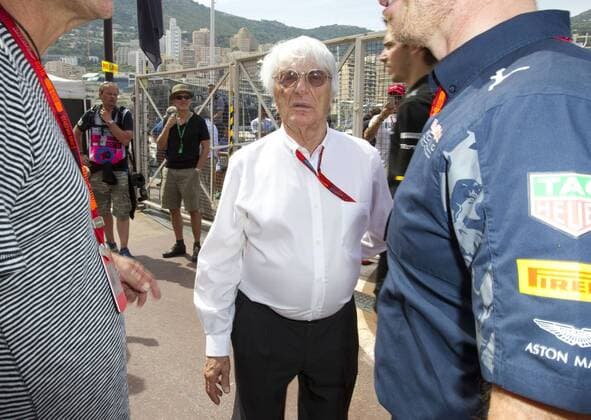 Monaco, Monte Carlo - May 28, 2016: FIA Formula One World Championship WM Weltmeisterschaft with F1 Boss Bernie Ecclestone Monaco F1 Grand Prix