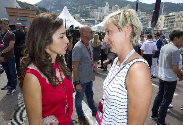 Monaco, Monte Carlo - May 28, 2016: FIA Formula One World Championship WM Weltmeisterschaft with Fabiana Flosi (left, wife of Bernie Ecclestone) Monaco F1 Grand Prix