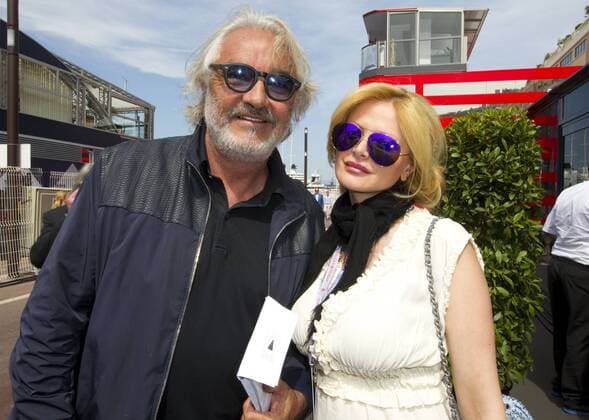 Monaco, Monte Carlo - May 28, 2016: FIA Formula One World Championship WM Weltmeisterschaft with Flavio Briatore and Audrey Tritto Monaco F1 Grand Prix