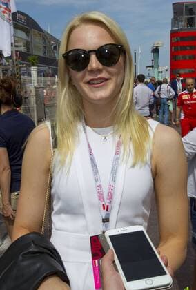 Monaco, Monte Carlo - May 28, 2016: FIA Formula One World Championship WM Weltmeisterschaft Emilia Pikkarainen, Gilrfriend of Valtteri Bottas (Williams F1 Racing) Monaco F1 Grand Prix