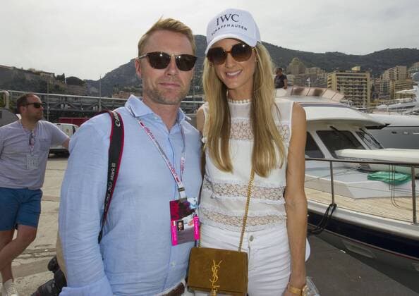 Monaco, Monte Carlo - May 28, 2016: FIA Formula One World Championship WM Weltmeisterschaft wit Singer Ronan Keating and Gilrfriend Storm Uechtritz Monaco F1 Grand Prix