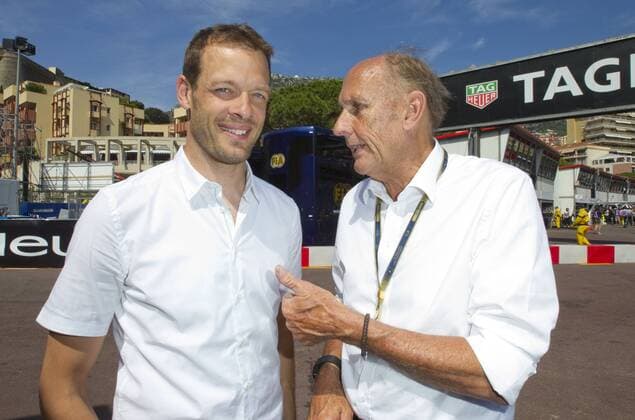 Monaco, Monte Carlo - May 28, 2016: FIA Formula One World Championship WM Weltmeisterschaft with Hans Joachim Stuck and Alexander Wurz Monaco F1 Grand Prix