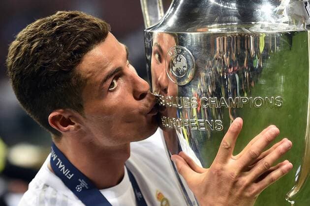 Cristiano Ronaldo Real. Celebration with the cup. Milano 28-05-2016 Stadio San Siro Real Madrid - Atletico Football Champions League Final . andreaxstaccioli