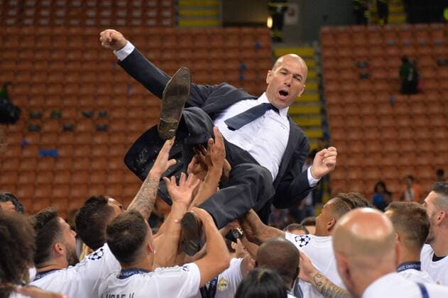 ZINEDINE ZIDANE (coach REAL MADRID) - JUBEL FOOTBALL : Real Madrid vs Atletico Madrid - Champions League - Finale - 28 05 2016 AnthonyBIBARD FEP 