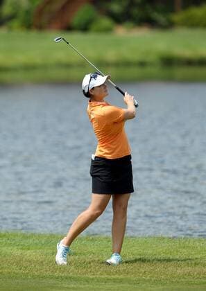 May 28, 2016 - Ann Arbor, Michigan, USA - Caroline Masson of Germany, follows fairway shot on the third hole during the third round of the inaugural LPGA Golf Damen Volvik Championship at Travis Pointe Country Club in Ann Arbor, MI, USA Saturday, May 28, 2016. LPGA Volvik Championship - Round Three  - ZUMAn230