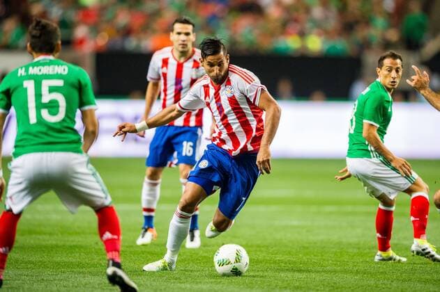 Paraguay F Jorge Benitez (7) during the International Friendly Länderspiel Soccer Game between Mexico and Paraguay on Saturday May 28, 2016 at the Georgia Dome, in Atlanta, GA. Soccer 2016: Paraguay vs Mexico MAY 28 - ZUMAc04_
