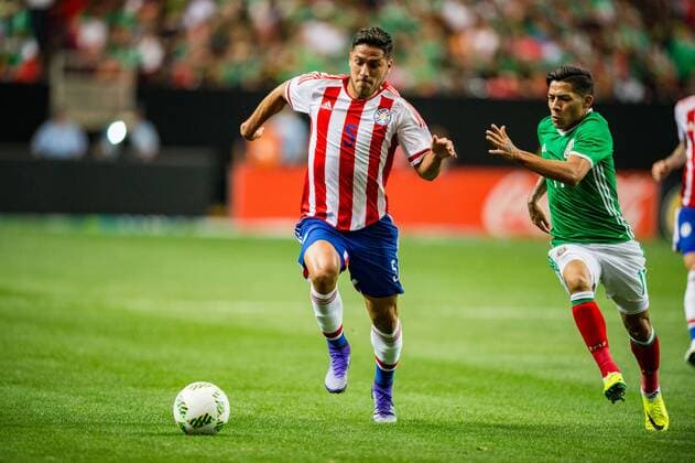 Paraguay D Bruno Valdez (5) during the International Friendly Länderspiel Soccer Game between Mexico and Paraguay on Saturday May 28, 2016 at the Georgia Dome, in Atlanta, GA. Soccer 2016: Paraguay vs Mexico MAY 28 - ZUMAc04_