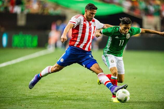 Paraguay D Bruno Valdez (5) during the International Friendly Länderspiel Soccer Game between Mexico and Paraguay on Saturday May 28, 2016 at the Georgia Dome, in Atlanta, GA. Soccer 2016: Paraguay vs Mexico MAY 28 - ZUMAc04_
