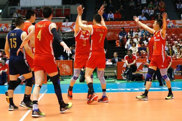 China team group Mannschaftsbild Totale (CHN), MAY 28, 2016 - Volleyball : Men s Volleyball World Final Qualification for the Rio de Janeiro Olympics 2016 match between France 3-1 China at Tokyo Metropolitan Gymnasium, Tokyo, Japan. NOxTHIRDxPARTYxSALES.  (ipha023412)