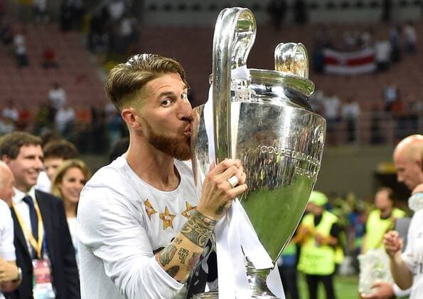 Real Madrid Defender, Sergio Ramos Garcia - SERGIO RAMOS, number 4 . Round FINAL of the CHAMPIONS league soccer match between Real Madrid - Atletico de Madrid at the Giuseppe Meazza estadium San Siro Milan - Italy by May 29 2016.  xMiguelxLopezx x SOCCERxSPAINx