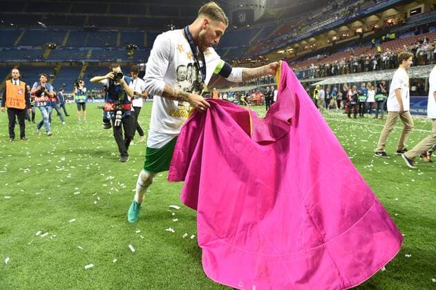 Real Madrid Defender, Sergio Ramos Garcia - SERGIO RAMOS, number 4 . Round FINAL of the CHAMPIONS league soccer match between Real Madrid - Atletico de Madrid at the Giuseppe Meazza estadium San Siro Milan - Italy by May 29 2016.  xMiguelxLopezx x SOCCERxSPAINx