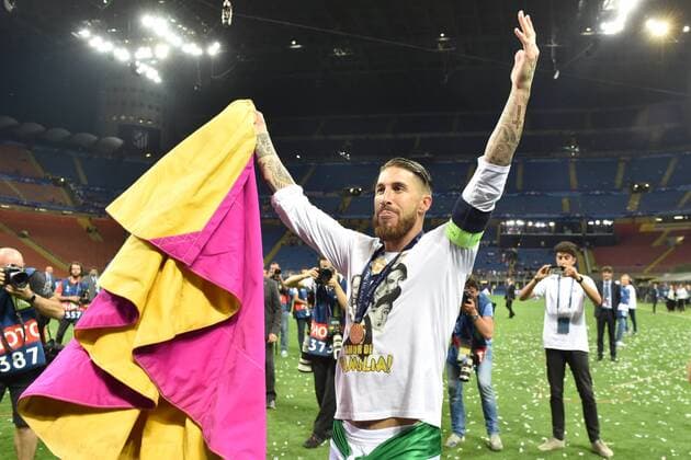 Real Madrid Defender, Sergio Ramos Garcia - SERGIO RAMOS, number 4 . Round FINAL of the CHAMPIONS league soccer match between Real Madrid - Atletico de Madrid at the Giuseppe Meazza estadium San Siro Milan - Italy by May 29 2016.  xMiguelxLopezx x SOCCERxSPAINx