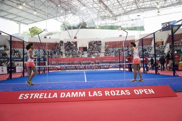 Maria Jose Sanchez Alayeto and Maria Pilar Sanchez Alayeto face Alejandra Salazar (unseen) and Marta Marrero (unseen) in the World Padel Tour Madrid Open s women final match in Las Rozas, outside Madrid, Spain, 29 May 2016. The team Salazar - Marrero won the match. World Padel Tour Madrid Open !ACHTUNG: NUR REDAKTIONELLE NUTZUNG!  20160529-636001372210418277