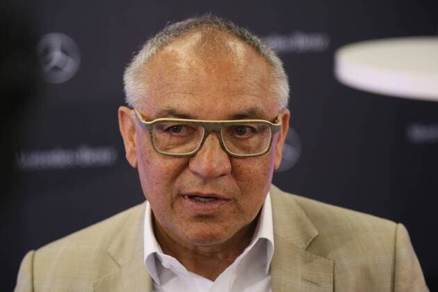 Trainer Felix Magath im Interview im Mercedes-Benz Sportpresseclub - Deutschland vs. Slowakei, Benefizspiel, WWK Arena Augsburg
