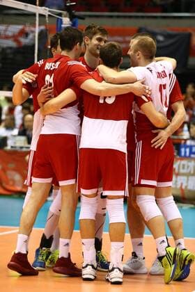 Poland team group Mannschaftsbild Totale (POL), MAY 29, 2016 - Volleyball : Men s Volleyball World Final Qualification for the Rio de Janeiro Olympics 2016 match between France 2-3 Poland at Tokyo Metropolitan Gymnasium, Tokyo, Japan. NOxTHIRDxPARTYxSALES.  (hnna029591)