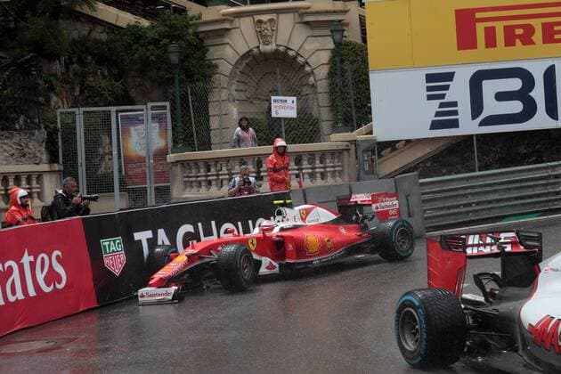 Formel 1, GP von Monaco, Unfall Kimi Räikkönen Monaco Grand Prix, Monte Carlo 25 - 29 May 2016 29.05.2016 - Race, Crash, Kimi Raikkonen (FIN) Scuderia Ferrari SF16-H 