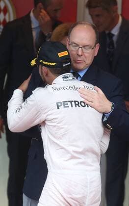Formel 1, Lewis Hamilton gewinnt GP von Monaco Lewis Hamilton; Mercedes Grand Prix, Fuerst Albert, formula 1 GP, Monaco 29.05.2016 Photo:mspb Lukas Gorys Lewis Hamilton; Fuerst Albert, formula 1 GP, Monaco