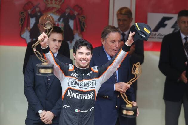 Formel 1, Lewis Hamilton gewinnt GP von Monaco Sergio Perez, Sahara Force India F1, formula 1 GP, Monaco 29.05.2016 Photo:mspb Lukas Gorys Sergio Perez, formula 1 GP, Monaco