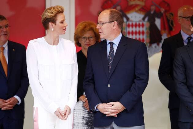 Motorsports: FIA Formula One World Championship WM Weltmeisterschaft 2016, Grand Prix of Monaco, Princess Charlene of Monaco and Prince Albert II of Monaco xHOCHxZWEIx