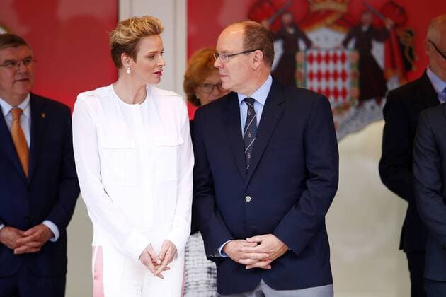 Motorsports: FIA Formula One World Championship WM Weltmeisterschaft 2016, Grand Prix of Monaco, Princess Charlene of Monaco and Prince Albert II of Monaco xHOCHxZWEIx
