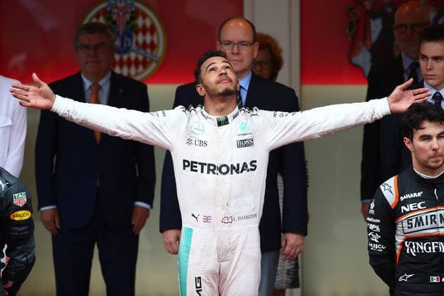 Formel 1, Lewis Hamilton gewinnt GP von Monaco Monaco Grand Prix, Monte Carlo 25 - 29 May 2016 29.05.2016 - Race, Lewis Hamilton (GBR) Mercedes AMG F1 W07 Hybrid race winner 