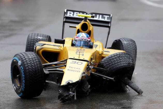 Jolyon Palmer, Renault F1 Team, formula 1 GP, Monaco 29.05.2016 Photo:mspb Jerry Andre Crash, Jolyon Palmer, formula 1 GP, Monaco