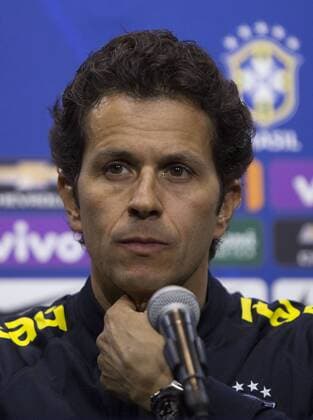 May 31, 2016 - Carson, California, U.S - Team doctor Rodrigo Lasmar of the national team Nationalteam of Brazil during a press conference PK Pressekonferenz at the StubHub Center in Carson California on Tuesday May 31, 2016. The team is preparing for the Copa America Centenario 2016 on Saturday at the Rose Bowl stadium in Pasadena California. Brazil press conference at StubHub Center - ZUMAp124