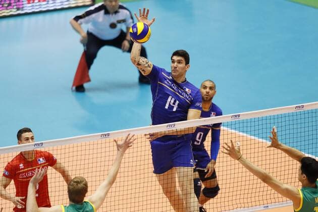 Le Goff Nicolas (FRA), JUNE 1, 2016 - Volleyball : Men s Volleyball World Final Qualification for the Rio de Janeiro Olympics 2016 match between France 3-1 Australia at Tokyo Metropolitan Gymnasium, Tokyo, Japan. Noxthirdxpartyxsales  (qdwa047870)