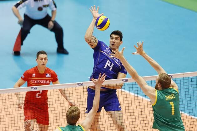 Le Goff Nicolas (FRA), JUNE 1, 2016 - Volleyball : Men s Volleyball World Final Qualification for the Rio de Janeiro Olympics 2016 match between France 3-1 Australia at Tokyo Metropolitan Gymnasium, Tokyo, Japan. Noxthirdxpartyxsales  (qdwa047875)