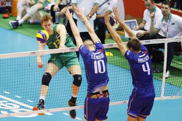 Walker Samuel (AUS), JUNE 1, 2016 - Volleyball : Men s Volleyball World Final Qualification for the Rio de Janeiro Olympics 2016 match between France 3-1 Australia at Tokyo Metropolitan Gymnasium, Tokyo, Japan. Noxthirdxpartyxsales  (qdwa047886)