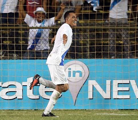 June 1, 2016 - Fort Lauderdale, FL, USA - Guatemala s Gerson Betuel Carbajal celebrates his goal against Venezuela during the second half of a friendly match, in preparation for the upcoming Copa America, at Lockhart Stadium in Fort Lauderdale, Fla., on Wednesday, June 1, 2016. Guatemala v. Venezuela - ZUMAm67_