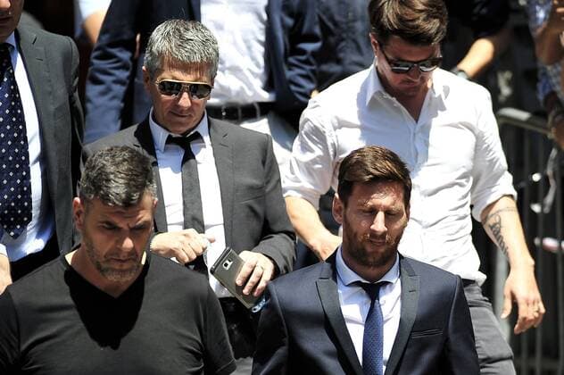 June 2, 2016 - Barcelona, Spain - The F.C.Barcelona, Lionel Messi and his father, Jorge Horacio Messi, attend to court over tax fraud charges, June 2, 2016 in Barcelona, Spain. Barcelona s Leo Messi Testifies In Fraud Case  - ZUMAn230