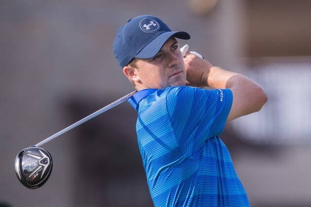 Golf, The Memorial Tournament in Dublin, Ohio June 2, 2016 - Dublin, Ohio, U.S - Jordan Spieth hits from the 10th tee during the first round of The Memorial Tournament at Muirfield Village Golf Club, Dublin, Ohio. PGA Golf Herren 2016 - The Memorial Tournament - First Round - ZUMAs304