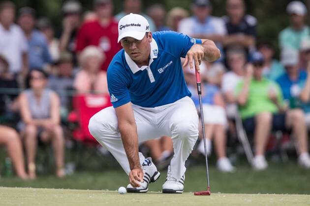June 2, 2016 - Dublin, Ohio, U.S - Jason Day picks up his ball marker on the sixth hole during the first round of The Memorial Tournament at Muirfield Village Golf Club, Dublin, Ohio. PGA Golf Herren 2016 - The Memorial Tournament - First Round - ZUMAs304