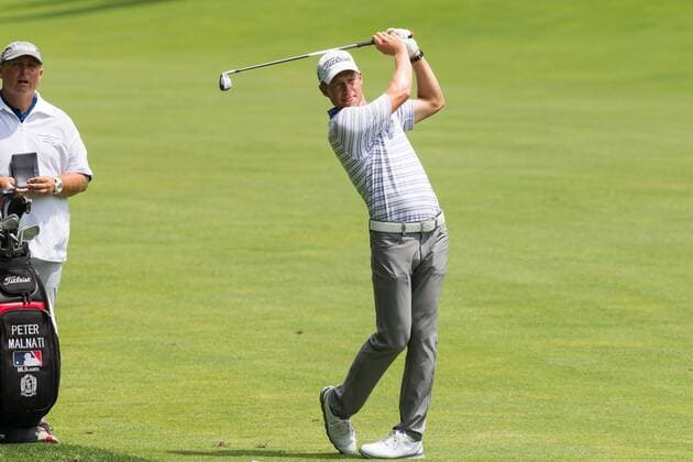 June 2, 2016: Peter Malnati watches his approach shot to the nineth green landed during the first round of the Memorial Tournament presented by Nationwide Insurance held at Muirfield Village Golf Club in Dublin, Ohio. (Photo by Scott W. Grau Icon Sportswire) GOLF: JUN 02 PGA Golf Herren - the Memorial Tournament presented by Nationwide - First Round Icon160602012 EDITORIAL USE ONLY