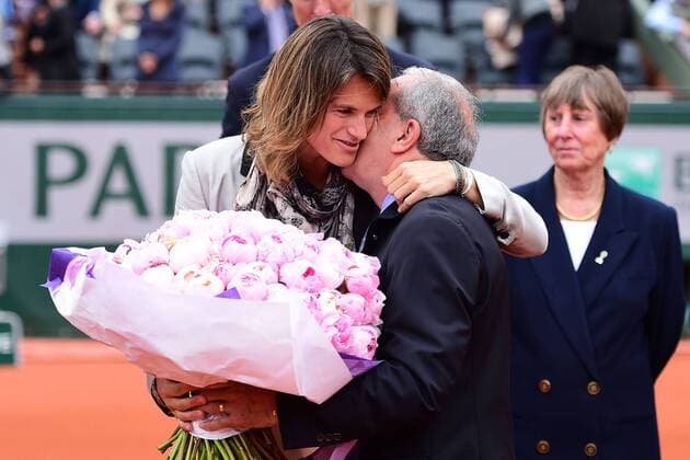 Tennis, Amelie Mauresmo wird in die Hall of Fame aufgenommen Amelie Mauresmo (FRA) Jean Gachassin (FRA) TENNIS : Roland Garros 2016 - French Open - 04 06 2016 TennisMagazine 