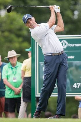 June 4, 2016 - Dublin, Ohio, U.S - Matt Kuchar hits off the first tee during the third round of The Memorial Tournament at Muirfield Village Golf Club, Dublin, Ohio. Golf 2016 - The Memorial Tournament - Third Round - ZUMAs304