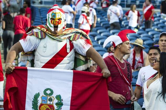June 4, 2016 - Seattle, Washington, U.S - Peru fans celebrate the 1-0 win over Haiti at the Copa America Centenario football tournament at Century Link Field in Seattle, Washington, United States, on June 4, 2016 Soccer 2016 - Copa America Centenario Haiti vs. Peru 0-1 - ZUMAs192