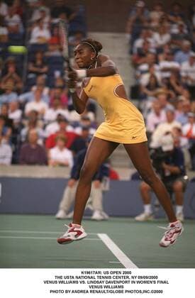 Tennis, US Open Damen Finale 2000, Venus Williams - Lindsay Davenport Jan. 1, 2011 - K19617AR: US OPEN 2000.THE USTA NATIONAL TENNIS CENTER, NY 09 09 2000.VENUS WILLIAMS VS. LINDSAY DAVENPORT IN WOMEN S FINAL.VENUS WILLIAMS. ANDREA RENAULT 2000 VENUS WILLIAMS WINS US OPEN - ZUMAg49_