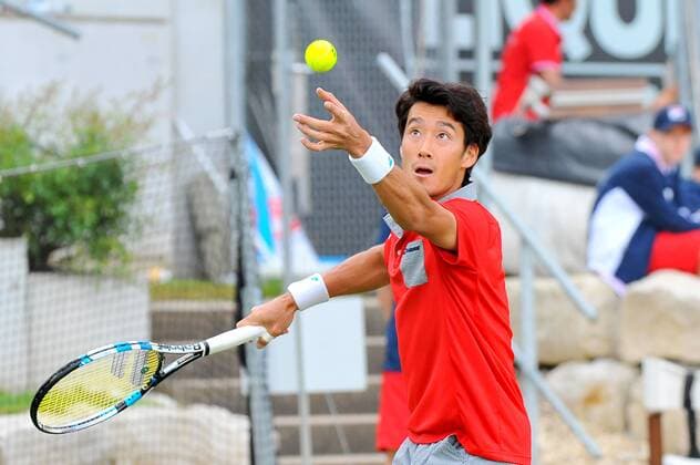 Yuichi SUGITA (JPN). Deutschland, Stuttgart: Tennis, MercedesCup 2016: Qualifikation am 05.06.2016, TC Weissenhof.