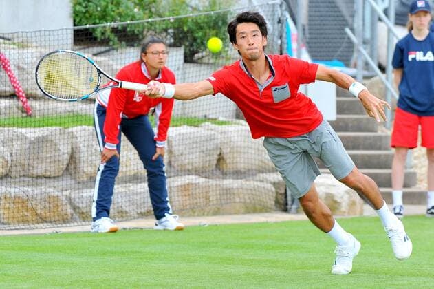 Yuichi SUGITA (JPN). Deutschland, Stuttgart: Tennis, MercedesCup 2016: Qualifikation am 05.06.2016, TC Weissenhof.