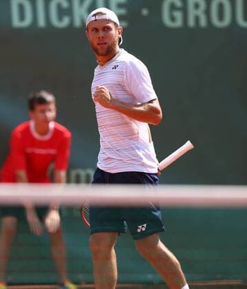 Tennis, Franken Challenge in Fürth 05.06.2016 - Tennis - ATP Tennis Herren Challenger Tour - Franken Challenge - Tournament Turnier - Männer Herren Finale - JüRa - Radu Albot (MDA) ballt Faust Fäuste