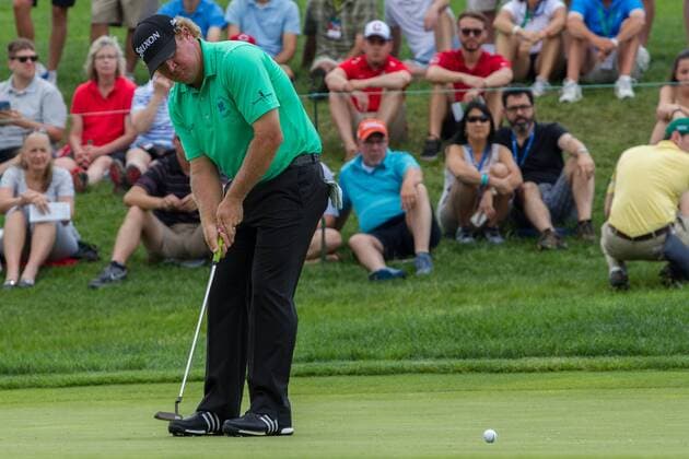 June 05, 2016: William McGirt putts on the 9th hole during the Final Round of the Memorial Tournament presented by Nationwide at Muirfield Village Golf Club in Dublin, OH. (Photo by Michael Griggs Icon Sportswire) GOLF: JUN 05 PGA Golf Herren - the Memorial Tournament presented by Nationwide - Final Round Icon160605007 EDITORIAL USE ONLY
