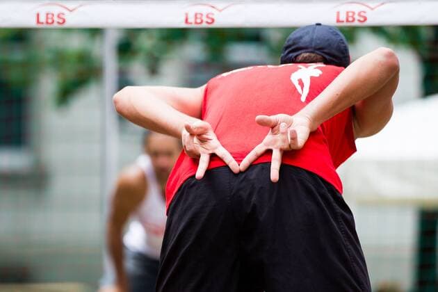 Handzeichen von .Mirko Schneider (TSV Georgii Allianz Stuttgart); LBS-Cup Beachvolleyball A-Top, Markplatz, Schopfheim Germany, 20160605; Schopfheim Copyright: Wuechnerx xEibner-Pressefoto EP_nwr