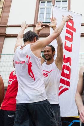 Jubel bei Eugen Bakumovski; LBS-Cup Beachvolleyball A-Top, Markplatz, Schopfheim Germany, 20160605; Schopfheim Copyright: Wuechnerx xEibner-Pressefoto EP_nwr
