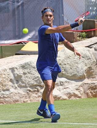 Stuttgart Tennis MercedesCup 2016: Training Roger Federer (CH) trainiert