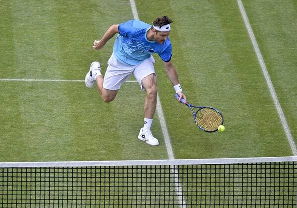 Michael Berrer (GER) Netzangriff am Netz auf Rasen Aktion 06.06.2016 Tennis Mercedes-Cup Stuttgart Weißenhof 04.06..-12.06.2016 MercedesCup Stuttgart Weißenhof 2016