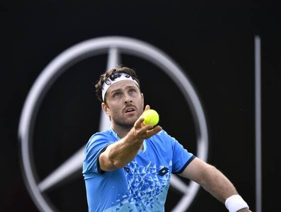 Michael Berrer (GER) jubelt nach Gewinn des Matches 06.06.2016 Tennis Mercedes-Cup Stuttgart Weißenhof 04.06..-12.06.2016 MercedesCup Stuttgart Weißenhof 2016